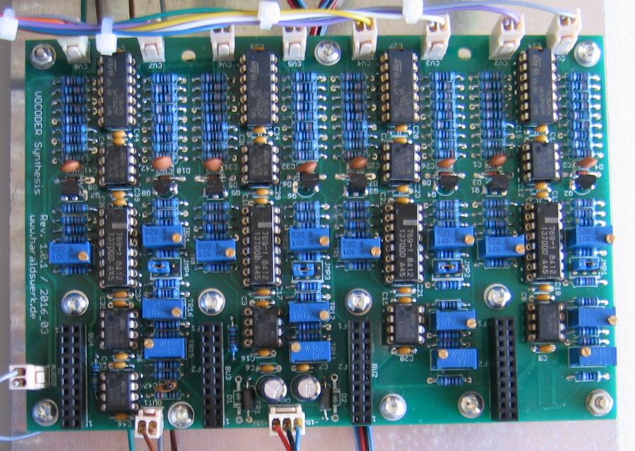 Vocoder: Synthesize Part PCB 8 Channels stuffed.