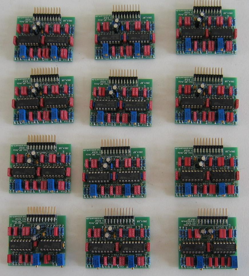 Vocoder: Synthesizer filters PCB all stuffed