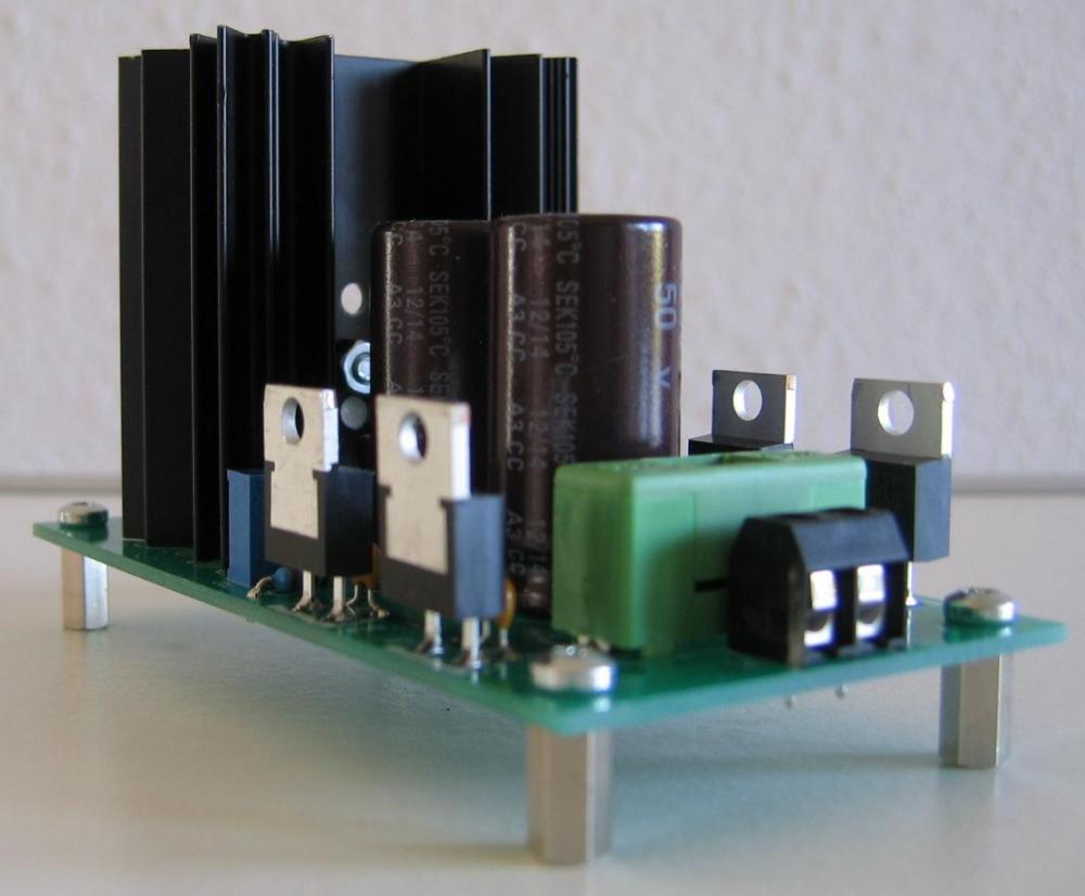 Basic PSU LM317 top left view