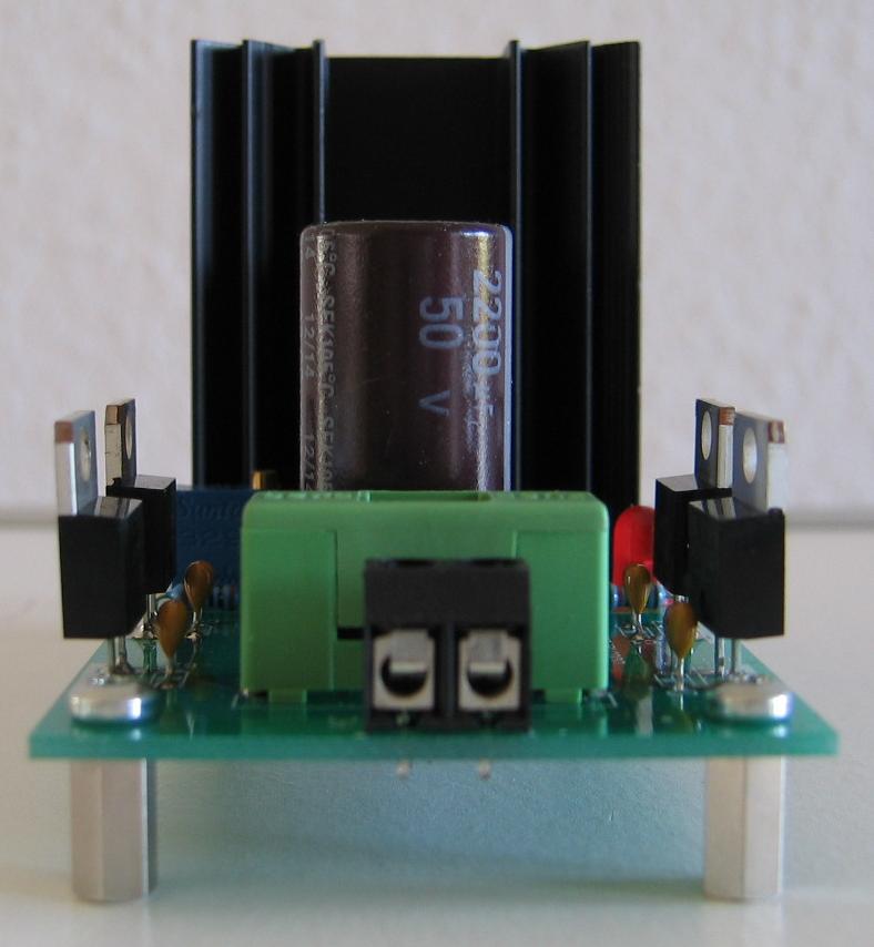 Basic PSU with LM317 front view