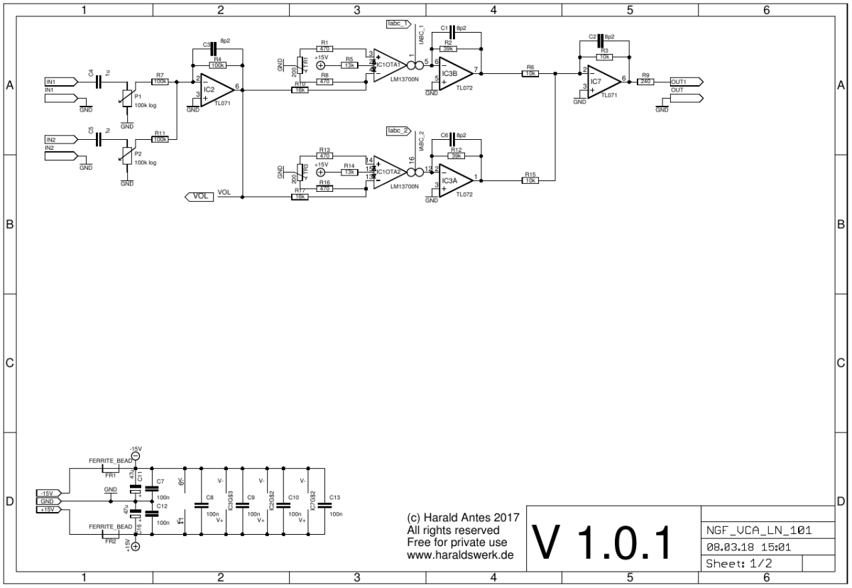 VCA LN: Schematic 01