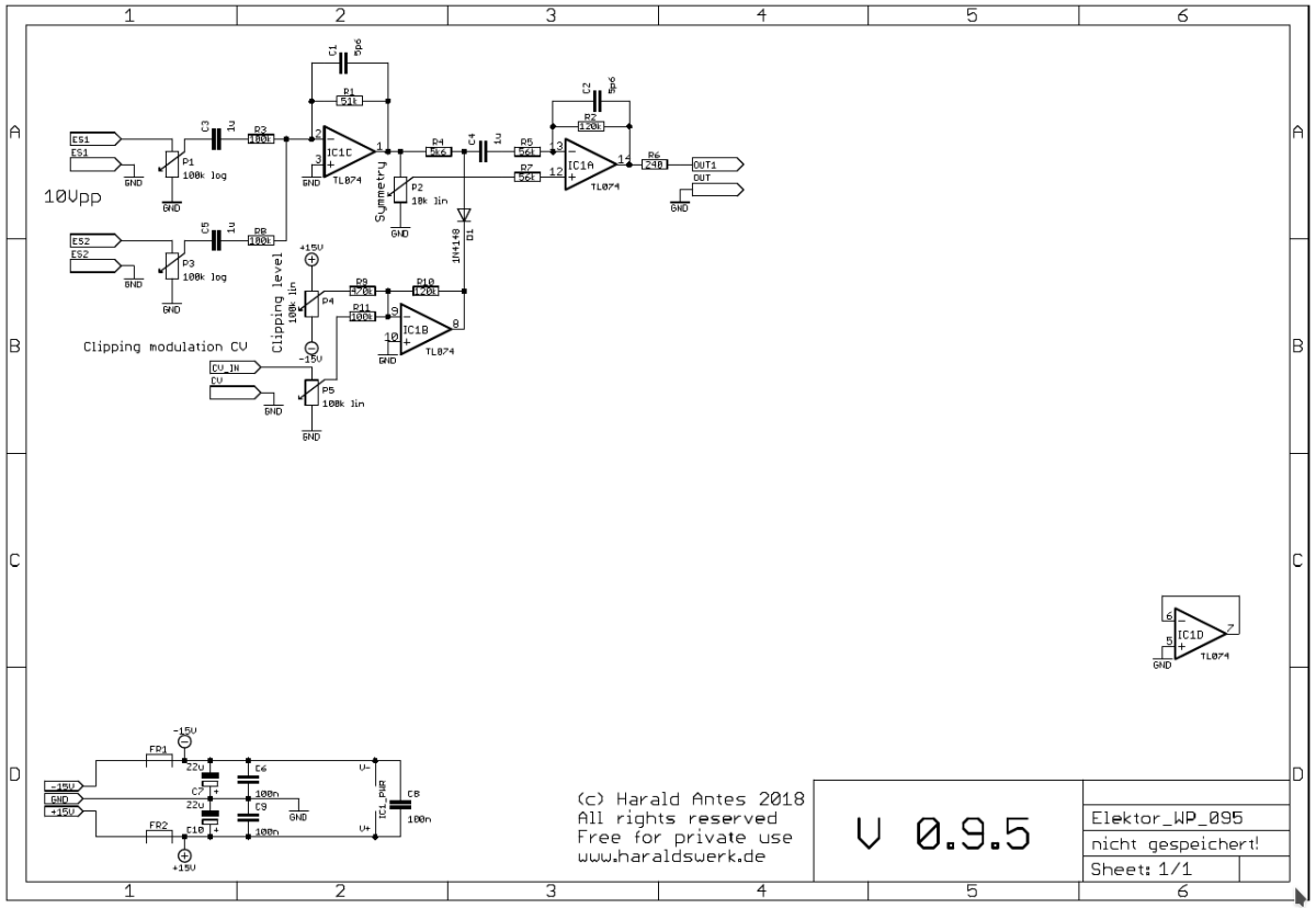 NGF Project: Elektor Wave Processor, schematic