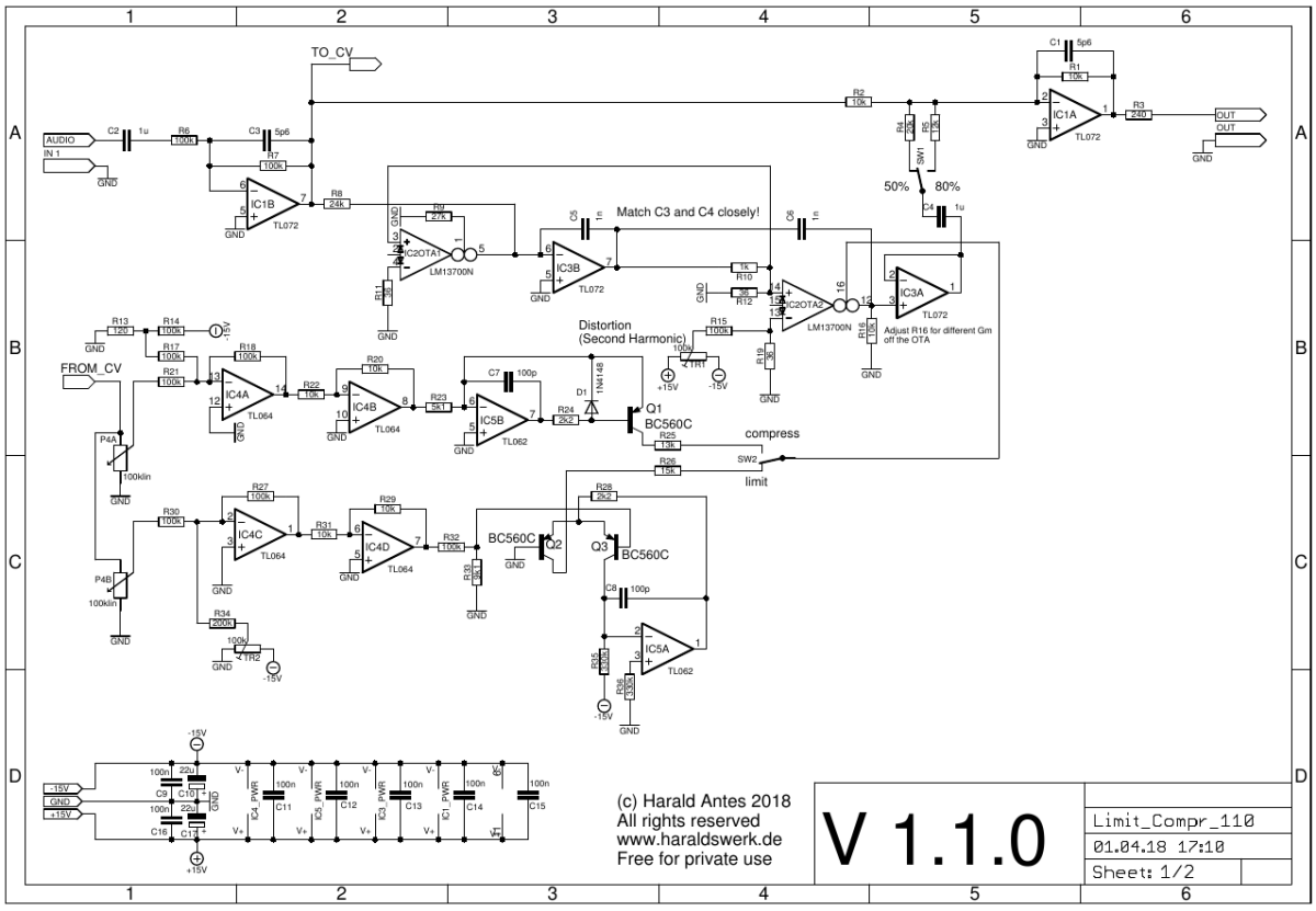 Limiter / Compressor schematic 01