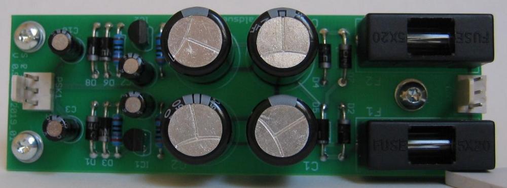 Dual voltage PSU with 3 pole external AC input populated PCB top view