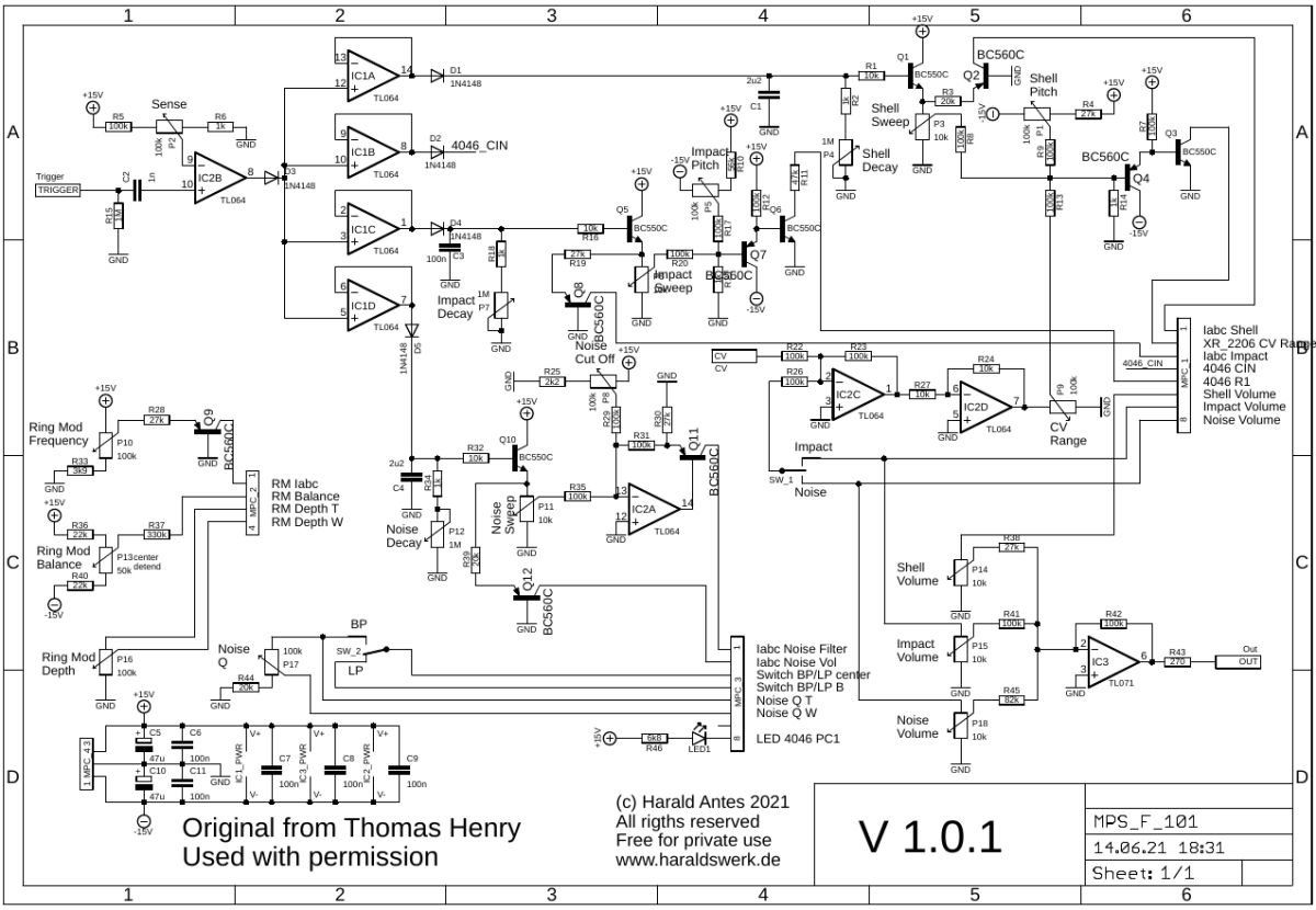Thomas Henry's MPS:  Schematic control board