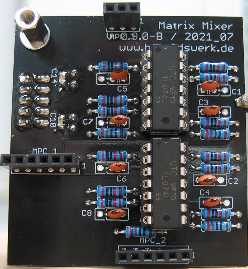 Matrix Mixer: Populated main PCB