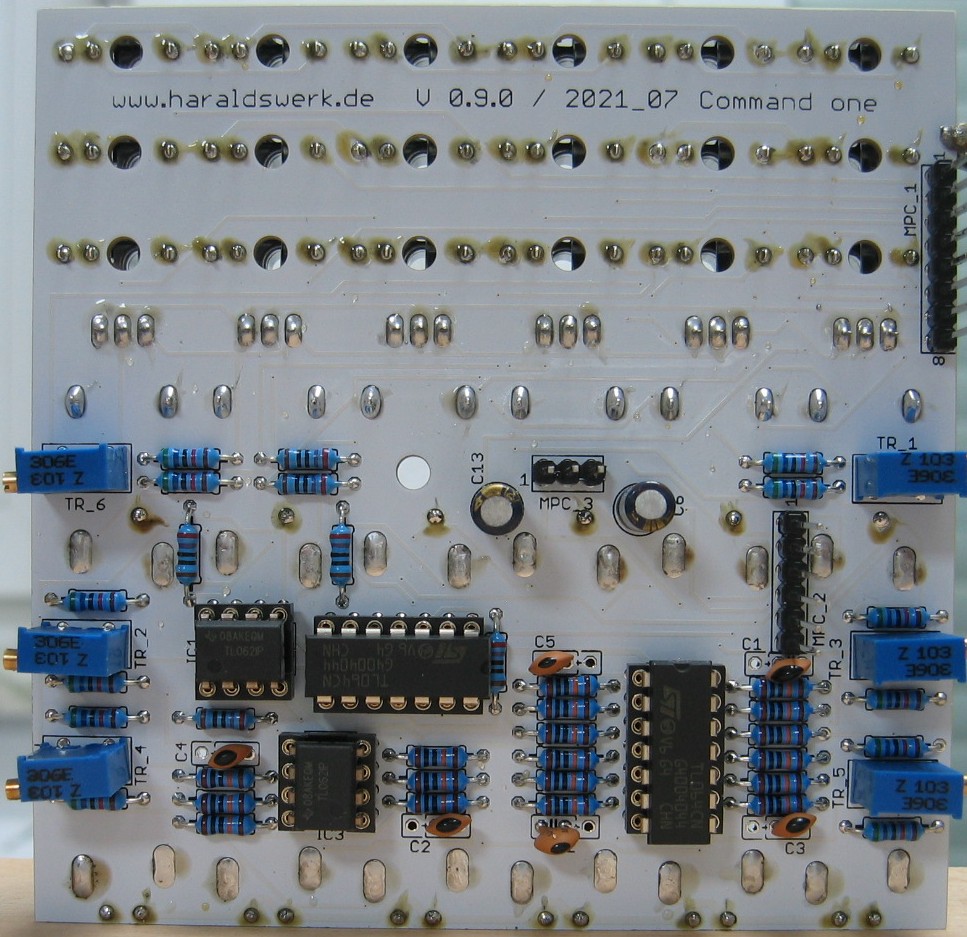 Command one: Populated control PCB back 