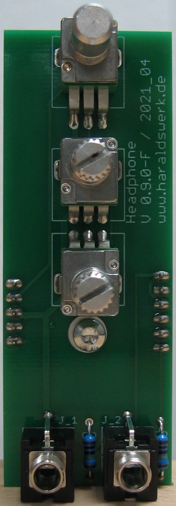 Headphone Amplifier: Populated control PCB