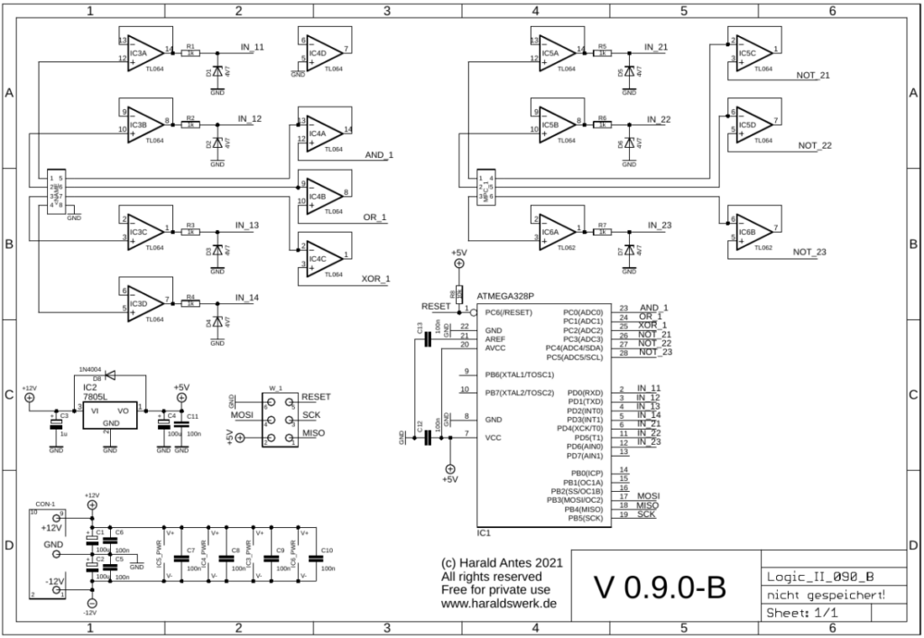 Logic II: Main board schematic