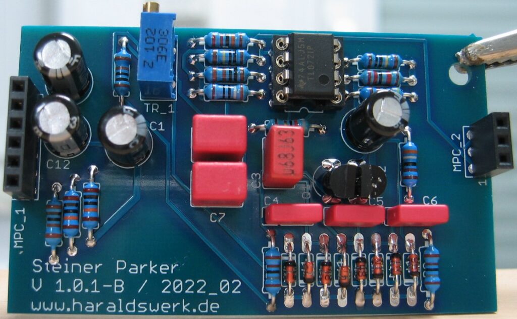 Steiner Parker VCF: Populated main PCB