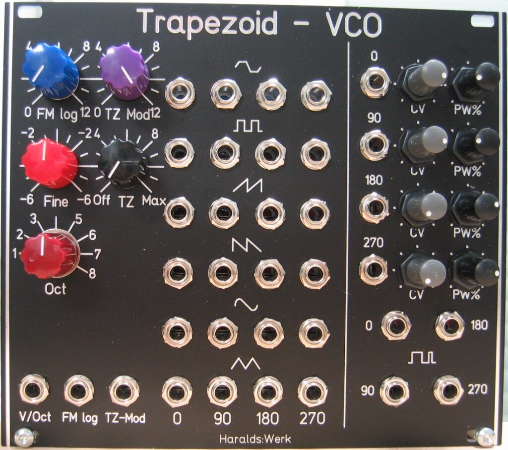 Trapezoid VCO eXtended: Front view